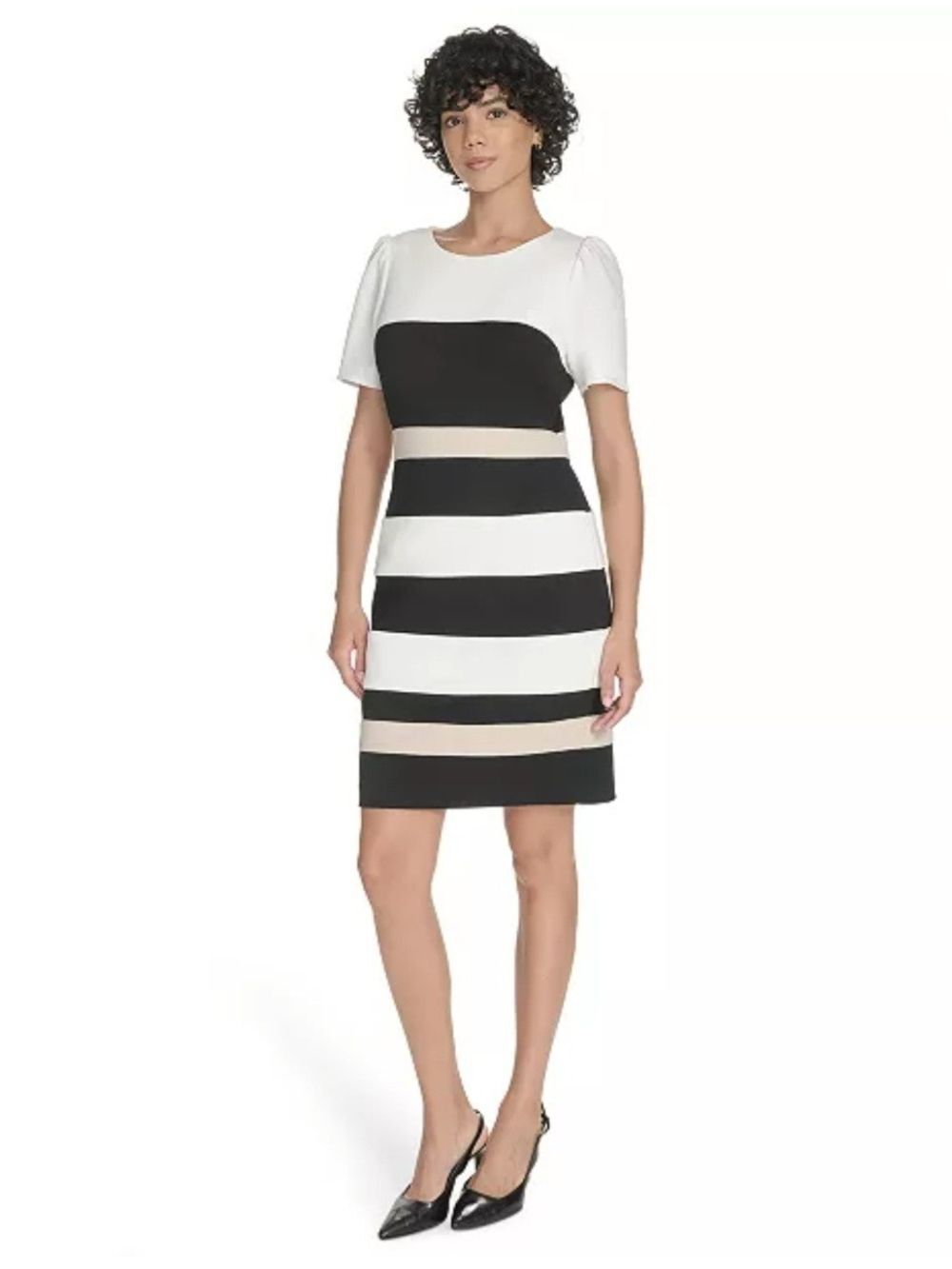 NWT Tommy Hilfiger Colorblock Scuba Crepe Sheath Dress - Size 14